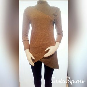 Boho Knit 3/4 Sleeve Pullover + Cowl Neckline